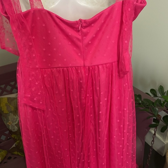 Fuchsia Hot Pink Tulle Polka Dot Maxi Size Medium/Large - Picture 7 of 7